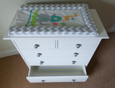Upcycled nursery drawers