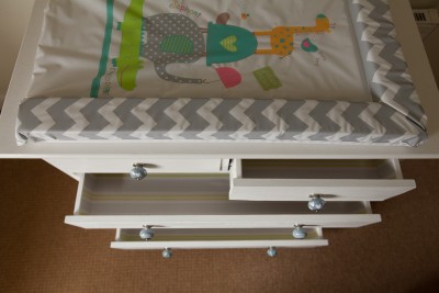 Upcycled nursery drawers