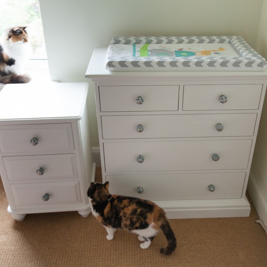 Upcycled nursery drawers