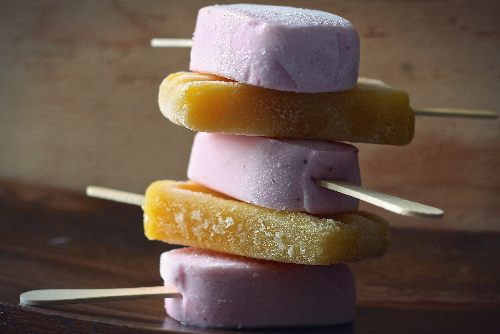 Stack of ice lollies