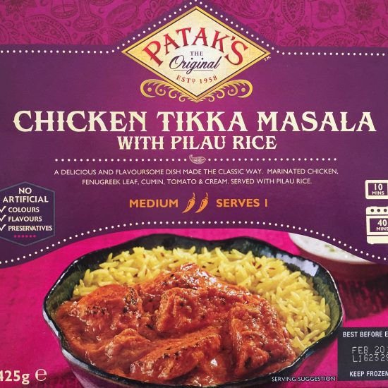 Patak's chicken tikka masala box