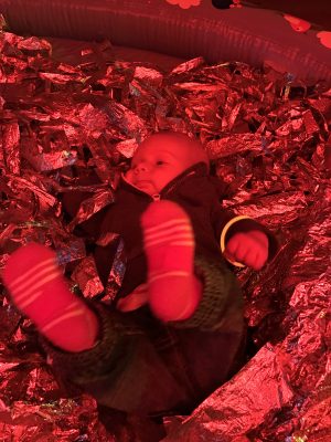 Tall Boy rocking a glow stick in the baby chill zone