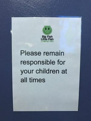 Please remain responsible for your children