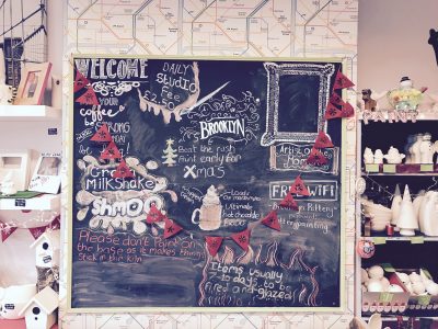 all the info on a chalk board