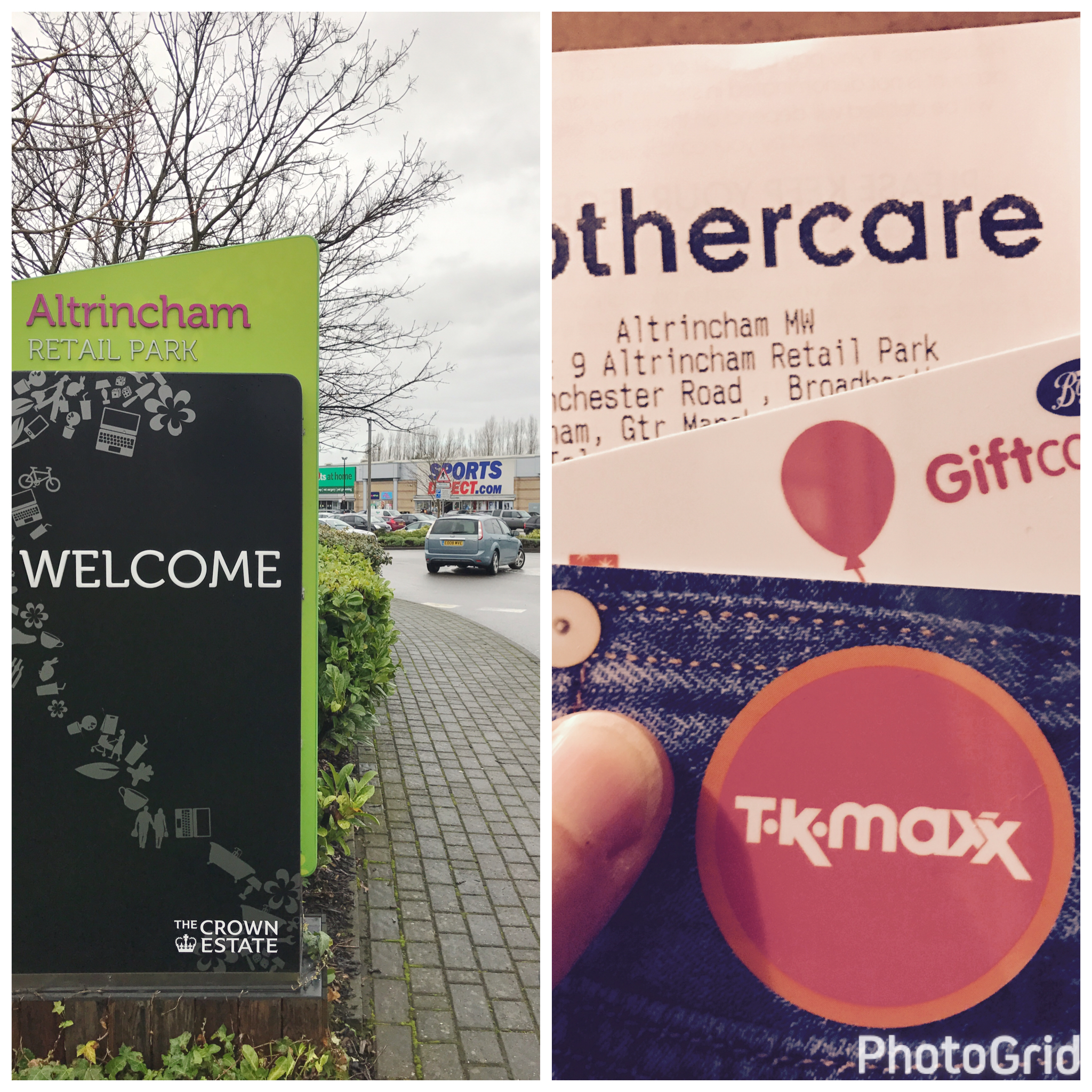 Altrincham Retail Park and gift cards