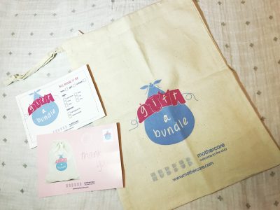 Mothercare #GiftABundle bag ready to pack