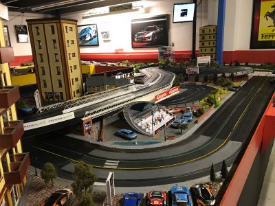 Scalextric track scene at Stonerig Raceway
