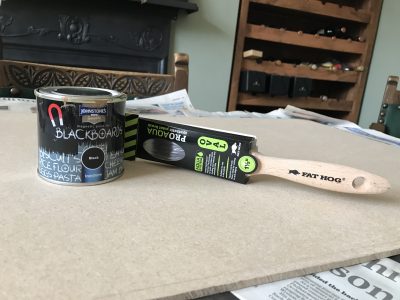 magnetic blackboard paint and brush