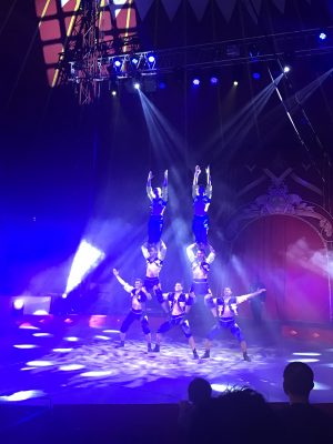 Circus stunts at Gandeys Circus
