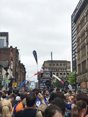 Tony Walsh reading 'Do Something' at the start of 2017 Great Manchester Run