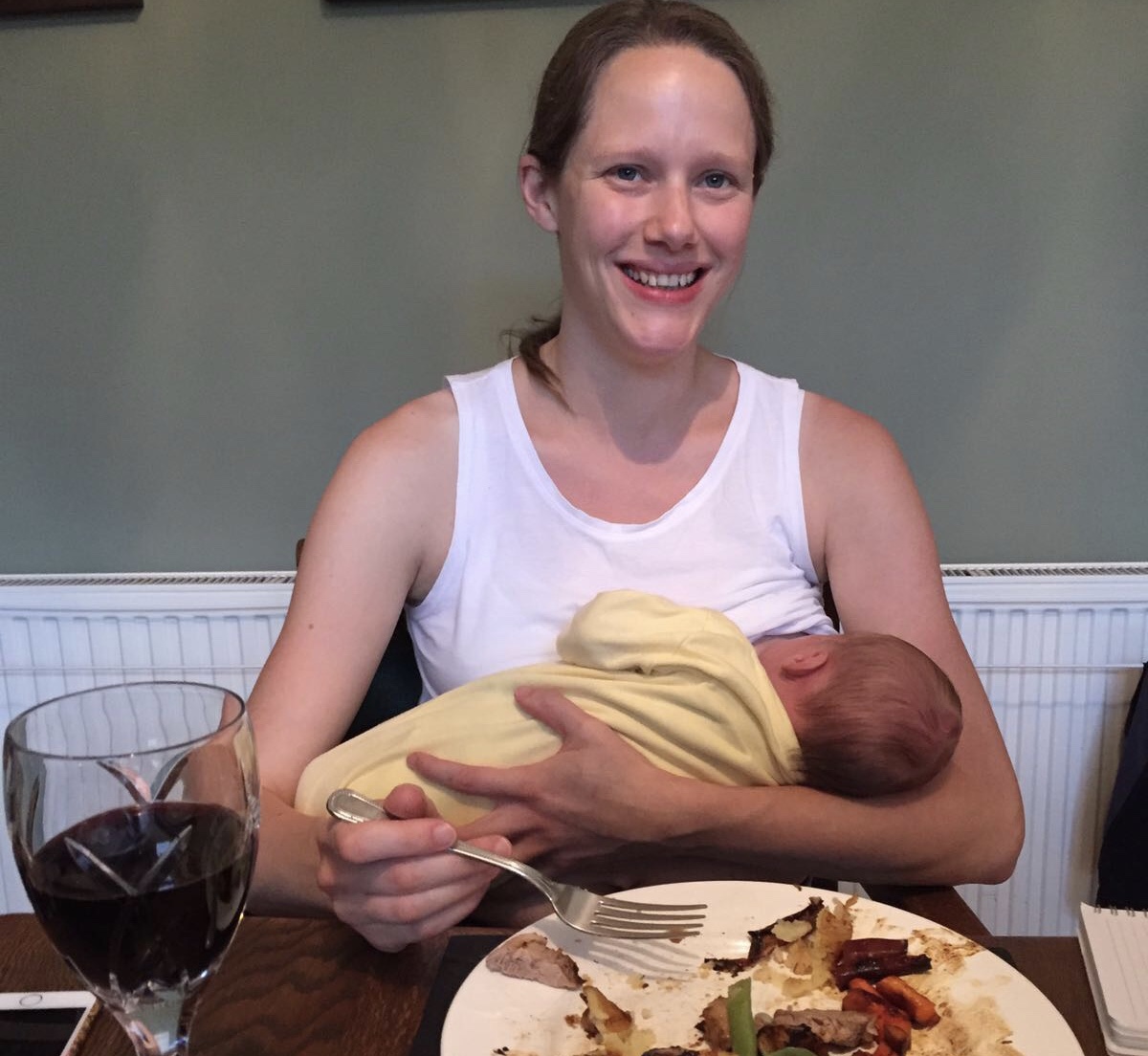 breastfeeding and eating roast dinner