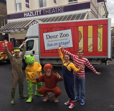 Dear Zoo Tour Bus and Cast at Maidstone Hazlitt Theatre
