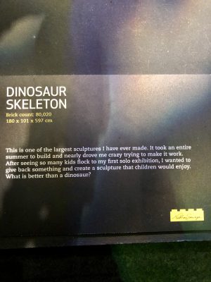 Dinosaur Skeleton in Lego bricks