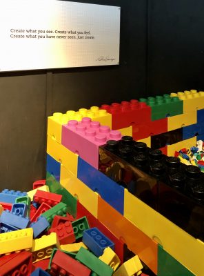 Lego creation area at The Art of The Brick