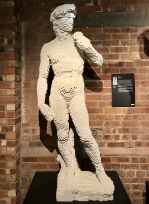 Michelangelo's David in Lego