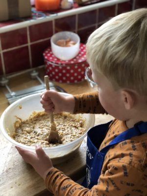 Baking with three year old